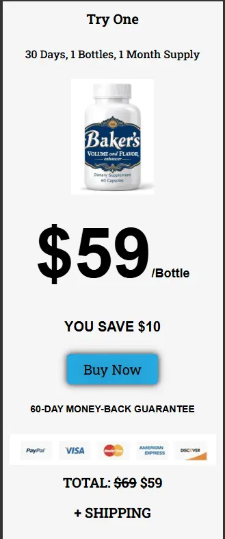 Buy Baker's Volume and Flavour 1 Bottle - $39 Special Offer